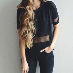 Mesh cutout Brandy Melville T shirt